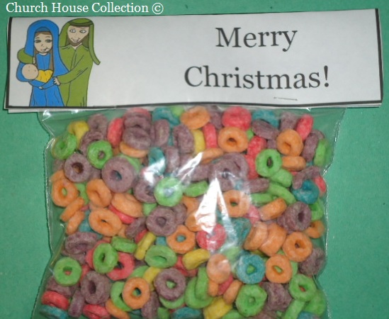 Free Christmas Snack Ideas For Kids In Sunday School or Children's Church By Church House Collection- Free Printable Ziplock Baggie Printable Templates